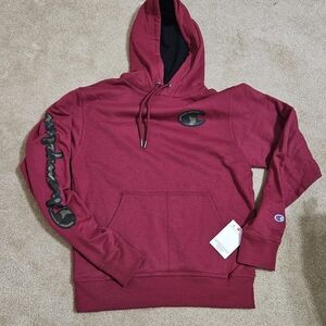 Champion Men'S Powerblend Fleece Hoodie, Mesh Camo - Pull on - Small - NWT